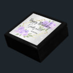 Personalize - White Glitter & Lavender Floral Gift Box<br><div class="desc">Personalize Gift Box featured with pretty purple lavender watercolor flowers on a white glittery background ready for you to personalize. This design can be used for other occasions such as Mother's Day, a Graduation, Grandmother Day, Wedding, Anniversary, etc... by simply changing the text. ✔NOTE: ONLY CHANGE THE TEMPLATE AREAS NEEDED!...</div>