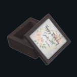 Personalize - White Glitter & Peach Floral Gift Box<br><div class="desc">Personalize Gift Box featured with pretty blush peach watercolor flowers on a white glittery background ready for you to personalize. ⭐This Product is 100% Customizable. *****Click on CUSTOMIZE BUTTON to add, delete, move, resize, changed around, rotate, etc... any of the graphics or text or use the fill in boxes. ⭐99%...</div>