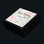Personalize - White Glitter & Pink Floral  Gift Box<br><div class="desc">Personalize Gift Box featured with pretty pink watercolor flowers on a white glittery background ready for you to personalize. This design can be used for other occasions such as Mother's Day, a Graduation, Grandmother Day, Wedding, Anniversary, etc... by simply changing the text. ✔NOTE: ONLY CHANGE THE TEMPLATE AREAS NEEDED! 😀...</div>