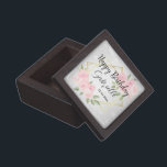 Personalize - White Glitter & Pink Floral  Gift Box<br><div class="desc">Personalize Gift Box featured with pretty pink watercolor flowers on a white glittery background ready for you to personalize. ✔Note: Not all template areas need changed. 📌If you need further customization, please click the "Click to Customize further" or "Customize or Edit Design"button and use our design tool to resize, rotate,...</div>
