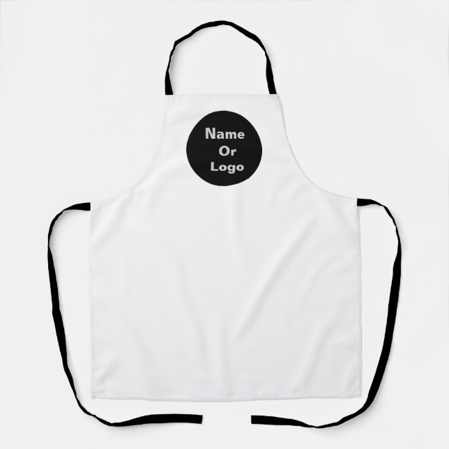 Personalize White Logo  Apron (Front)