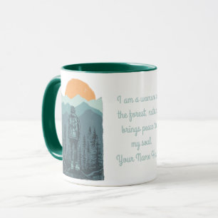 Personalize Wilderness Hiker Woman Mug