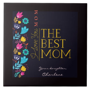 Personalize Wildflowers and Mothers Day Greeting   Tile