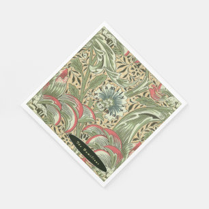 Personalize William Morris Corncockle Flowers Napkin