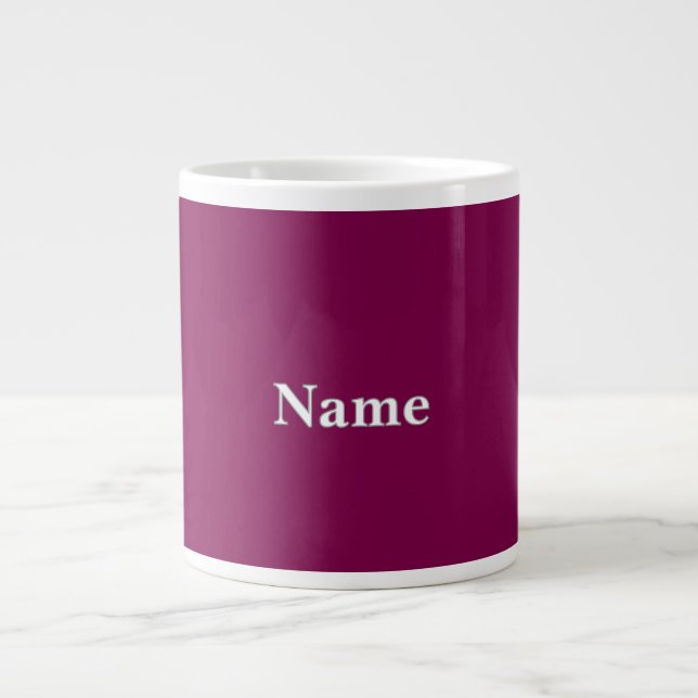 Personalize Wine  Large Coffee Mug (Front)