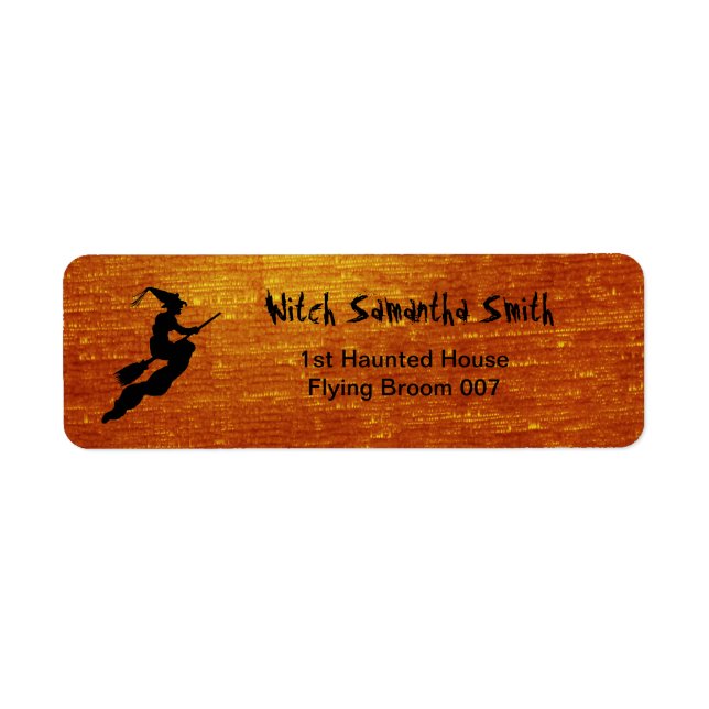 Personalize: Witch in Flight on Broom Silhouette (Front)