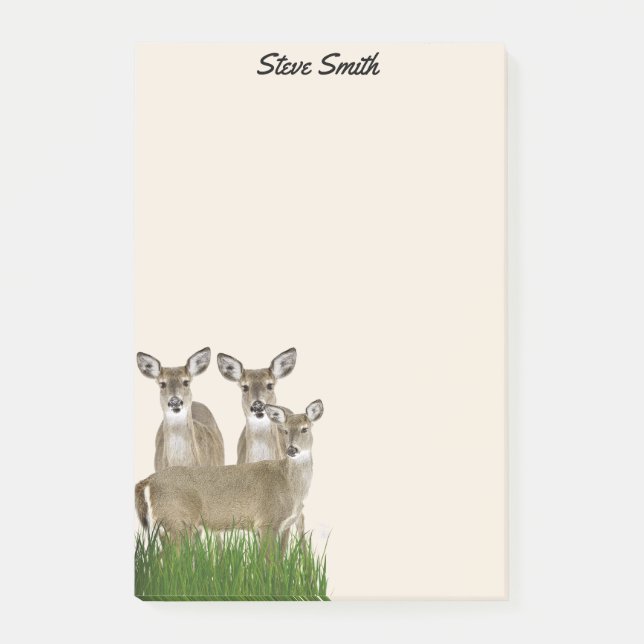 Personalize With His Name Whitetail Deer  Post-it Notes (Front)