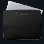 Personalize With Name Black   Laptop Sleeve<br><div class="desc">Style: Neoprene Laptop Sleeve 15 inch Protect your laptop with a custom laptop sleeve. Made with 100% neoprene, these lightweight and water resistant sleeves look great with your photos, text, or designs. Great for travel or just day-to-day use, custom laptop sleeves come in three sizes to fit your device and...</div>