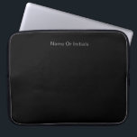 Personalize With Name Black   Laptop Sleeve<br><div class="desc">Style: Neoprene Laptop Sleeve 15 inch Protect your laptop with a custom laptop sleeve. Made with 100% neoprene, these lightweight and water resistant sleeves look great with your photos, text, or designs. Great for travel or just day-to-day use, custom laptop sleeves come in three sizes to fit your device and...</div>