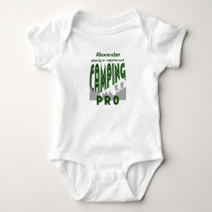 Personalize with name camping pro baby bodysuit