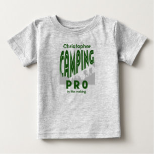 Personalize with name camping pro  baby T-Shirt