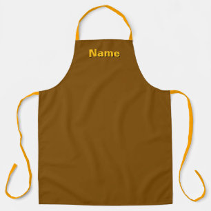 Personalize With Name Chef Baker Caterer Brown   Apron