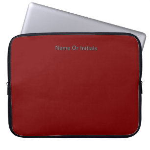 Personalize With Name Dk Red  Laptop Sleeve