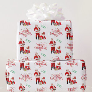 Personalize with Name For Kids From Santa Wrapping Paper