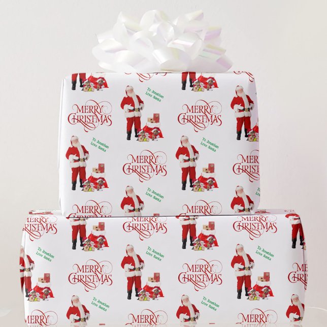Personalize with Name For Kids From Santa Wrapping Paper (Creator Uploaded)