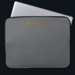 Personalize With Name Grey   Orange Laptop Sleeve<br><div class="desc">Style: Neoprene Laptop Sleeve 15 inch Protect your laptop with a custom laptop sleeve. Made with 100% neoprene, these lightweight and water resistant sleeves look great with your photos, text, or designs. Great for travel or just day-to-day use, custom laptop sleeves come in three sizes to fit your device and...</div>