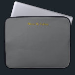 Personalize With Name Grey   Orange Laptop Sleeve<br><div class="desc">Style: Neoprene Laptop Sleeve 15 inch Protect your laptop with a custom laptop sleeve. Made with 100% neoprene, these lightweight and water resistant sleeves look great with your photos, text, or designs. Great for travel or just day-to-day use, custom laptop sleeves come in three sizes to fit your device and...</div>