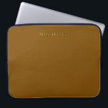 Personalize With Name Initials Brown      Laptop Sleeve<br><div class="desc">Style: Neoprene Laptop Sleeve 15 inch Protect your laptop with a custom laptop sleeve. Made with 100% neoprene, these lightweight and water resistant sleeves look great with your photos, text, or designs. Great for travel or just day-to-day use, custom laptop sleeves come in three sizes to fit your device and...</div>