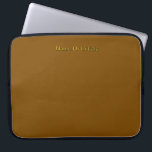 Personalize With Name Initials Brown      Laptop Sleeve<br><div class="desc">Style: Neoprene Laptop Sleeve 15 inch Protect your laptop with a custom laptop sleeve. Made with 100% neoprene, these lightweight and water resistant sleeves look great with your photos, text, or designs. Great for travel or just day-to-day use, custom laptop sleeves come in three sizes to fit your device and...</div>