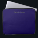 Personalize With Name Initials Dk Blue    Laptop Sleeve<br><div class="desc">Style: Neoprene Laptop Sleeve 15 inch Protect your laptop with a custom laptop sleeve. Made with 100% neoprene, these lightweight and water resistant sleeves look great with your photos, text, or designs. Great for travel or just day-to-day use, custom laptop sleeves come in three sizes to fit your device and...</div>