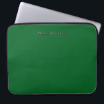 Personalize With Name Initials Green   Laptop Sleeve<br><div class="desc">Style: Neoprene Laptop Sleeve 15 inch Protect your laptop with a custom laptop sleeve. Made with 100% neoprene, these lightweight and water resistant sleeves look great with your photos, text, or designs. Great for travel or just day-to-day use, custom laptop sleeves come in three sizes to fit your device and...</div>