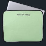Personalize With Name Initials Mint Green       Laptop Sleeve<br><div class="desc">Style: Neoprene Laptop Sleeve 15 inch Protect your laptop with a custom laptop sleeve. Made with 100% neoprene, these lightweight and water resistant sleeves look great with your photos, text, or designs. Great for travel or just day-to-day use, custom laptop sleeves come in three sizes to fit your device and...</div>