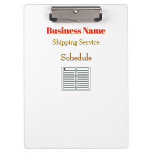 Personalize With Name Shipping Service White Clipboard