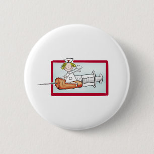 Personalize with name - The Super Nurse 2 Inch Round Button