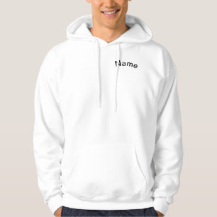 Personalize With Name White Pullover Hoodie