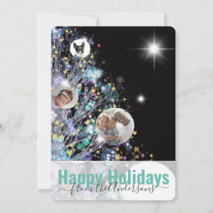 Personalize with photos and message holiday tree