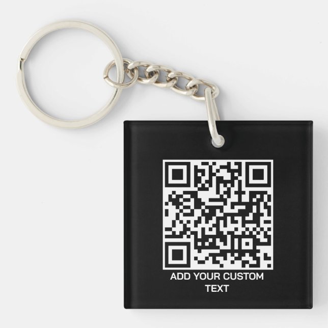 Personalize with QR Code for a Modern Touch Keychain (Front)
