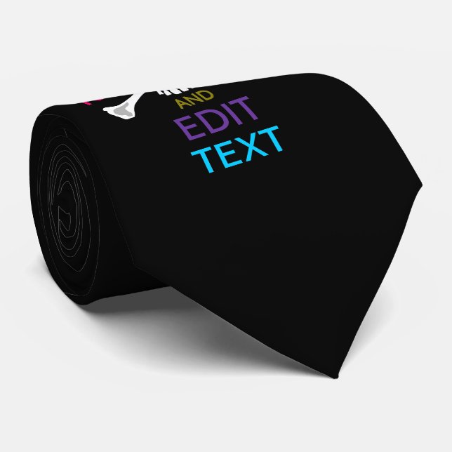 Personalize with Text Keep Calm Crossbones Skull Tie (Rolled)