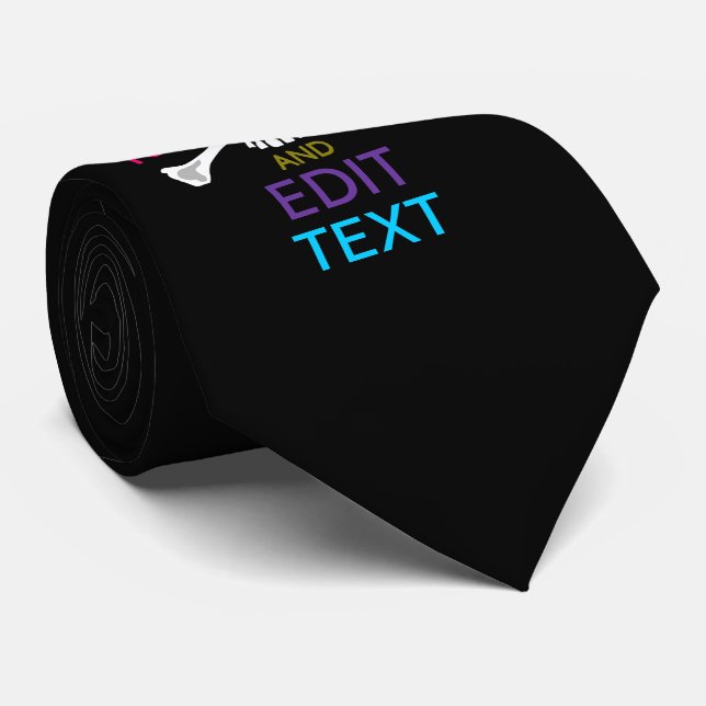 Personalize with Text Keep Calm Crossbones Skull Tie (Rolled)