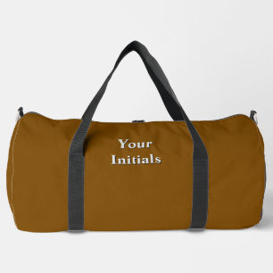 Personalize With Your Initials Brown Duffle Bag