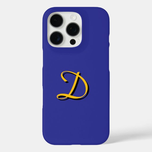 Personalize With Your Monogram Cobalt    Case-Mate iPhone Case (Back)
