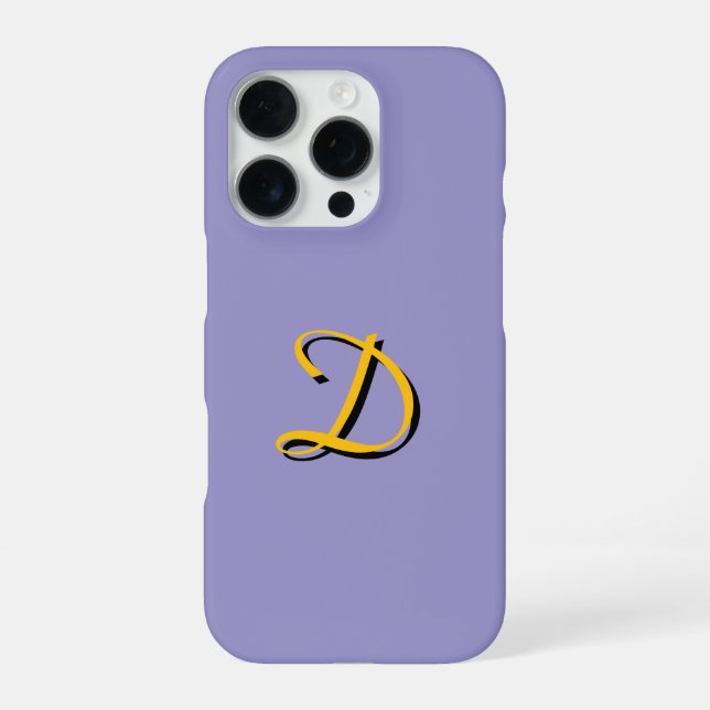 Personalize With Your Monogram Lavender  iPhone Case (Back)