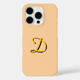 Personalize With Your Monogram Peach   iPhone 16 Pro Case