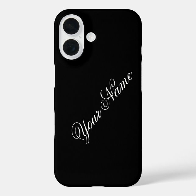 Personalize With Your Name Black  Case-Mate iPhone Case (Back)