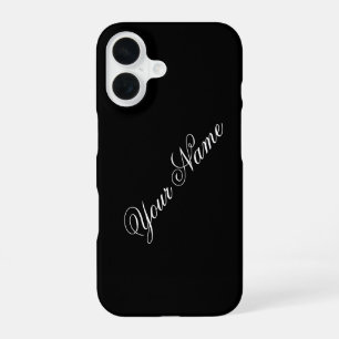 Personalize With Your Name Black iPhone 16 Case