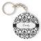 Personalize With Your Name Damask Keychain