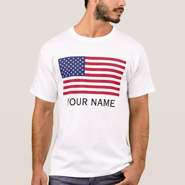 Personalize with your name USA United States T-Shirt (Front)