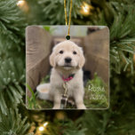 Personalize with Your Pet Picture Ceramic Ornament<br><div class="desc">Add your pet's picture here,  or add a friend's for a perfect christmas present! Personalize name and date as well.</div>