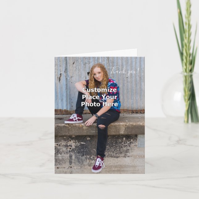 Personalize With Your Photo Thank You Card (Front)