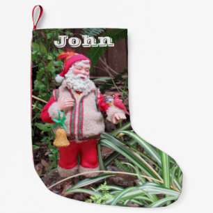 Personalize Woodland Santa Christmas Stocking