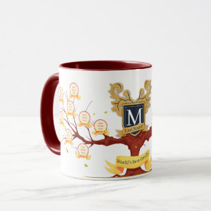 Personalize World's Best Family Tree Photo Collage Mug
