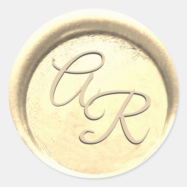 *~* PERSONALIZE YELLOW GOLD Wax Seal Wedding (Front)