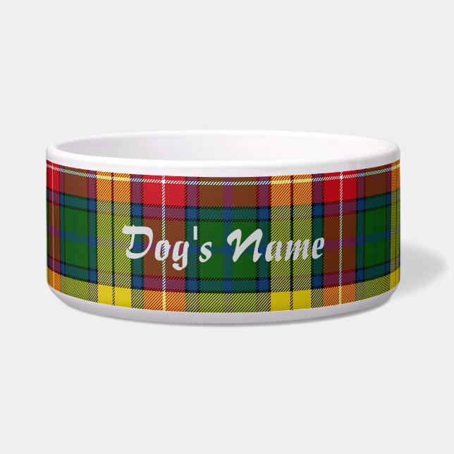Personalize Yellow Red Green Plaid Large Dog  (Front)