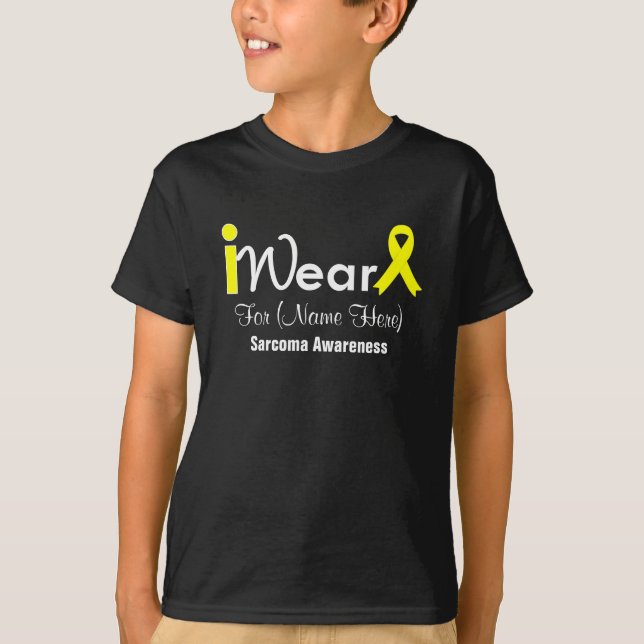 Personalize Yellow Ribbon Sarcoma T-Shirt (Front)