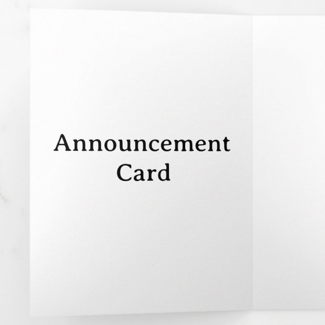 Personalize Your AVertical 5" x 7" Tri-Fold Announcement (Inside First)