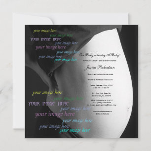Personalize your Baby Bump, Custom Tummy Writting Invitation